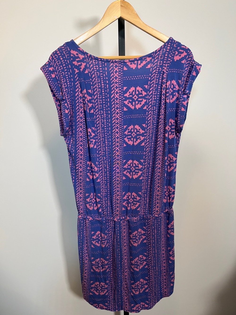 Tori Richard Purple Dress with Pink Pattern - Picture 2 of 3